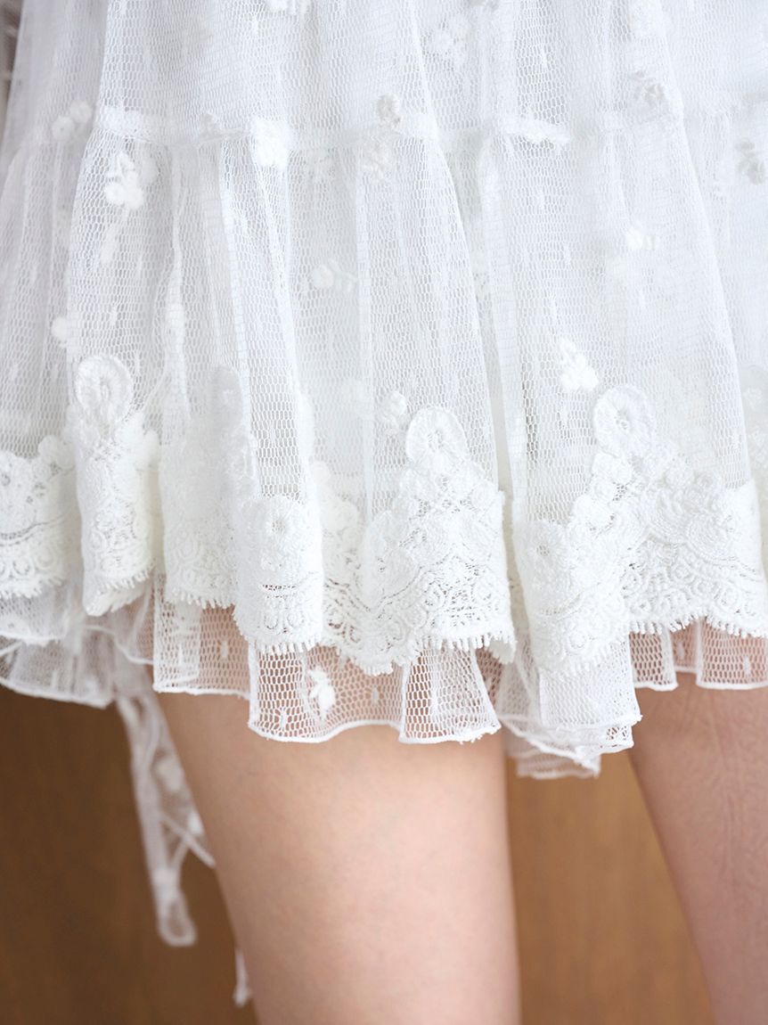 SNIDEL「チュールエンブロイダリースカショーパン」|その他|