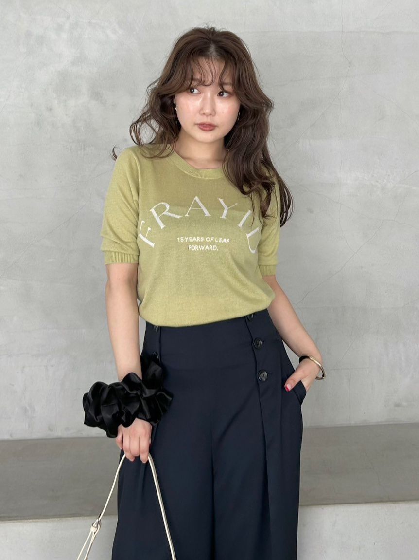 FRAY I.D「15thインターシャロゴニットプルオーバー」|ニット・セーター|