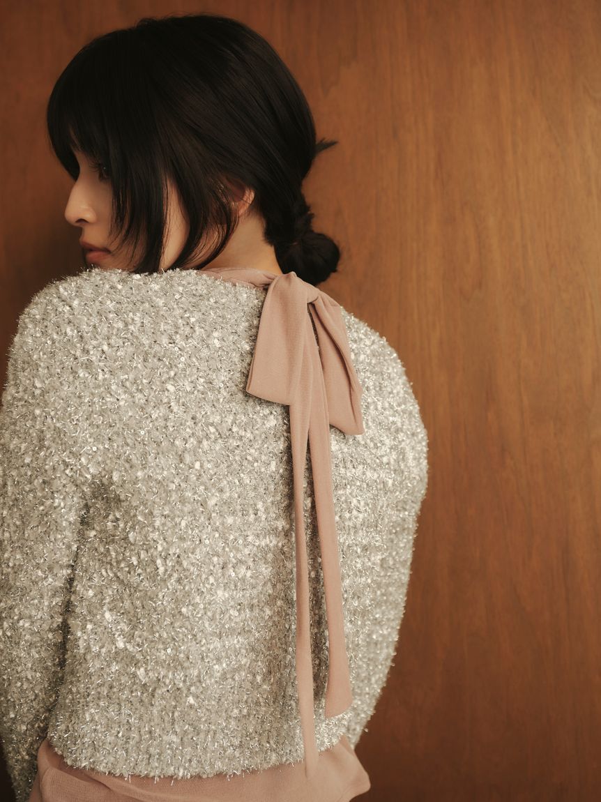 FRAY I.D「スパングルヤーンラメカーディガン」|カーディガン|