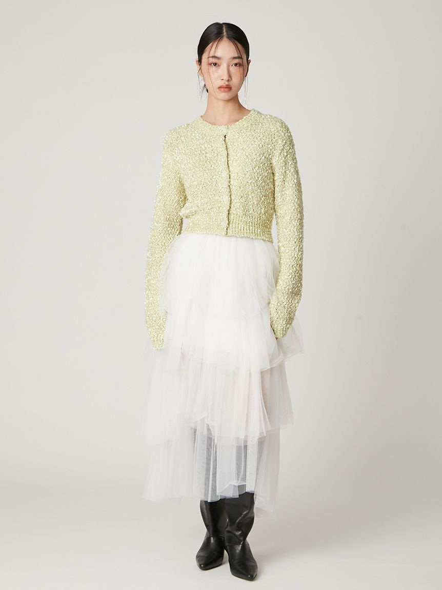 FRAY I.D「スパングルヤーンラメカーディガン」|カーディガン|