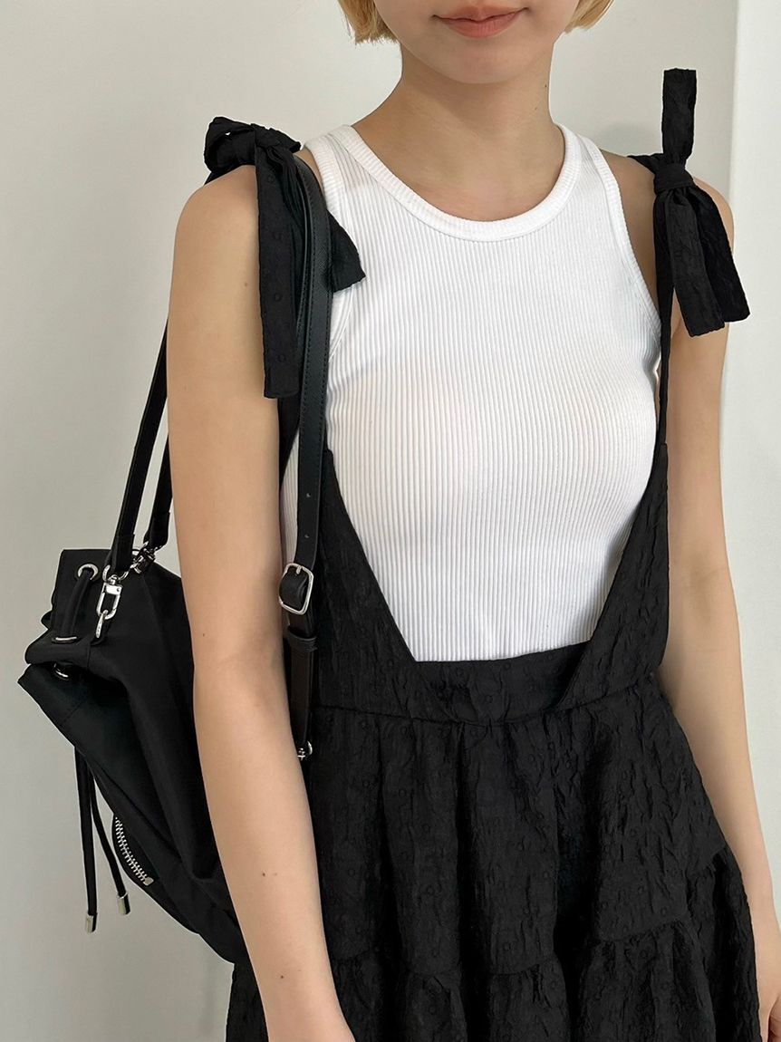 LILY BROWN Lingerie「【LILY BROWN Lingerie】カップインアメスリ/サントーニ」|タンクトップ|WHT