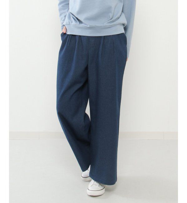 ikka「フロントタックワイドパンツ」|その他|