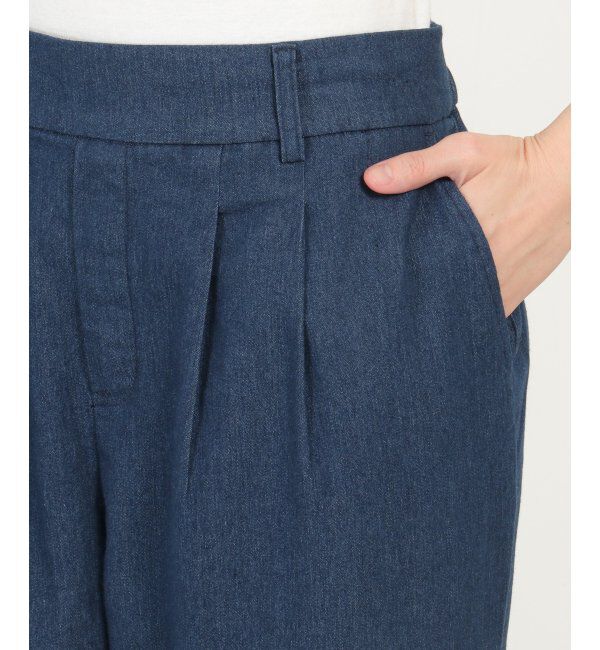 ikka「フロントタックワイドパンツ」|その他|