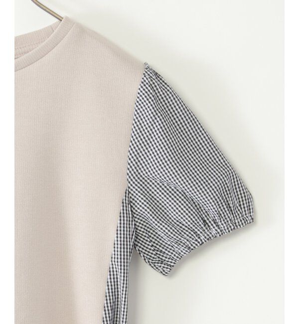 ikka kids「【親子おそろい】袖切り替えレイヤードプルオーバー（120~160cm）」|Tシャツ・カットソー|