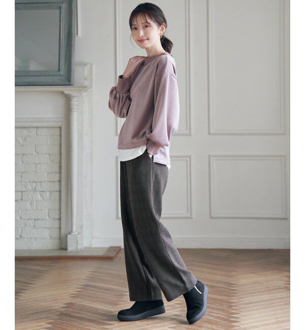 ikka「カットジャガードパンツ」|その他|