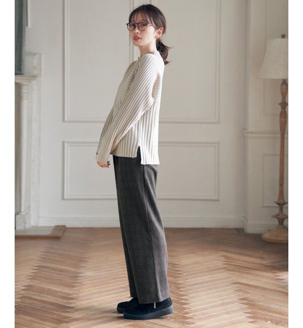 ikka「カットジャガードパンツ」|その他|