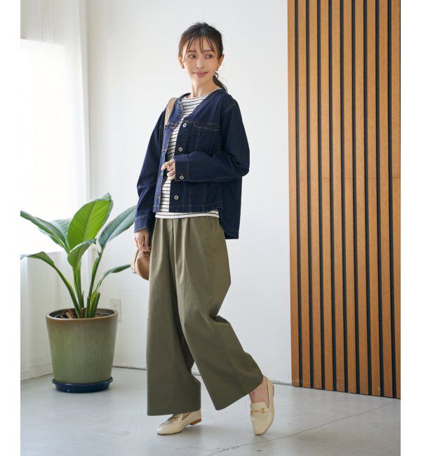 ikka「デニム／チノワイドパンツ」|その他|