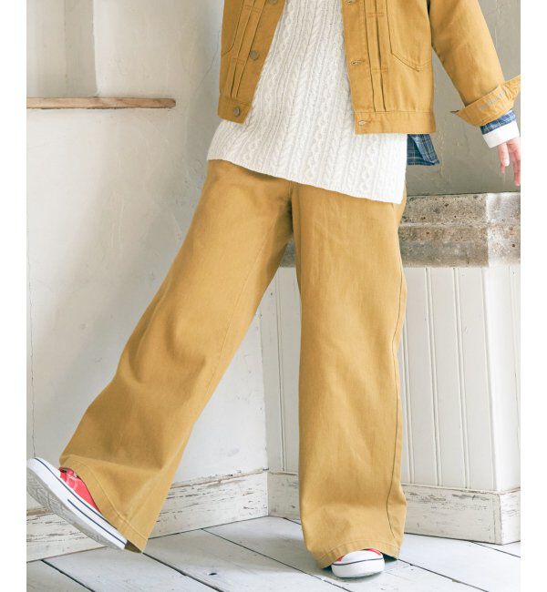 Lbc with Life「LBC ワイドストレートパンツ」|その他|マスタード