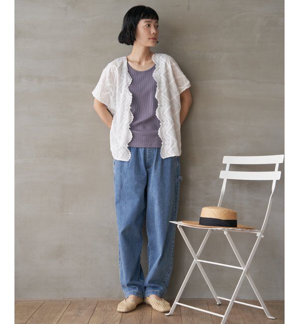 Lbc with Life「フリンジスカラップレースカーデＢＬ」|シャツ・ブラウス|