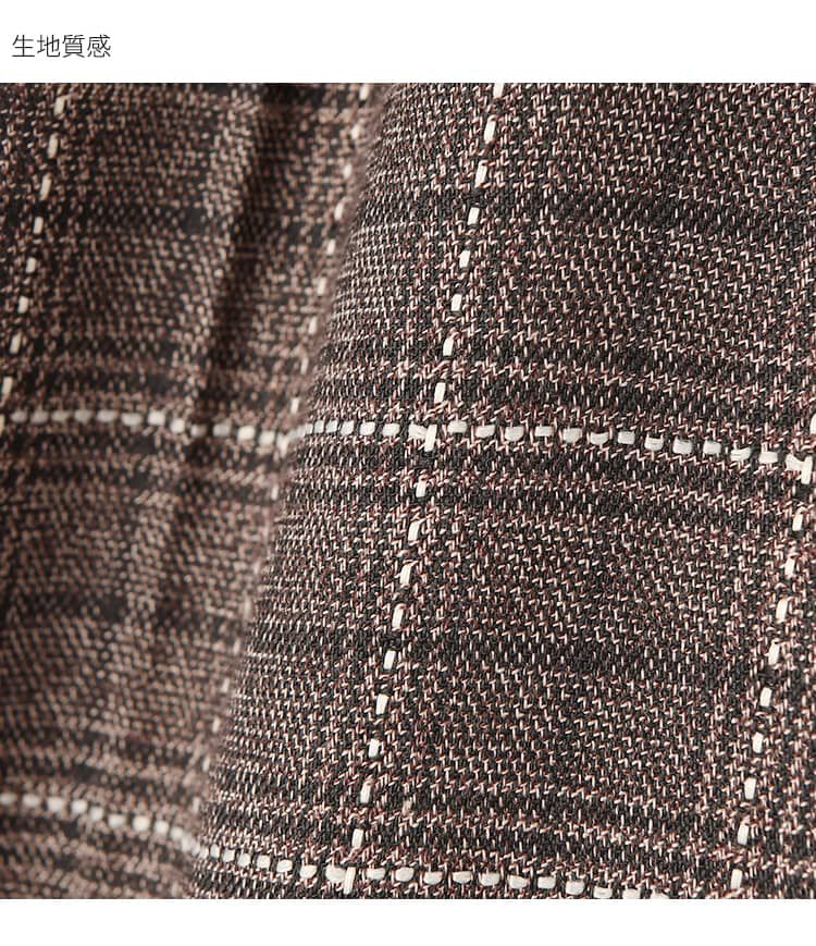 STYLE DELI「ステッチチェック柄ワイドパンツ」|スラックス|