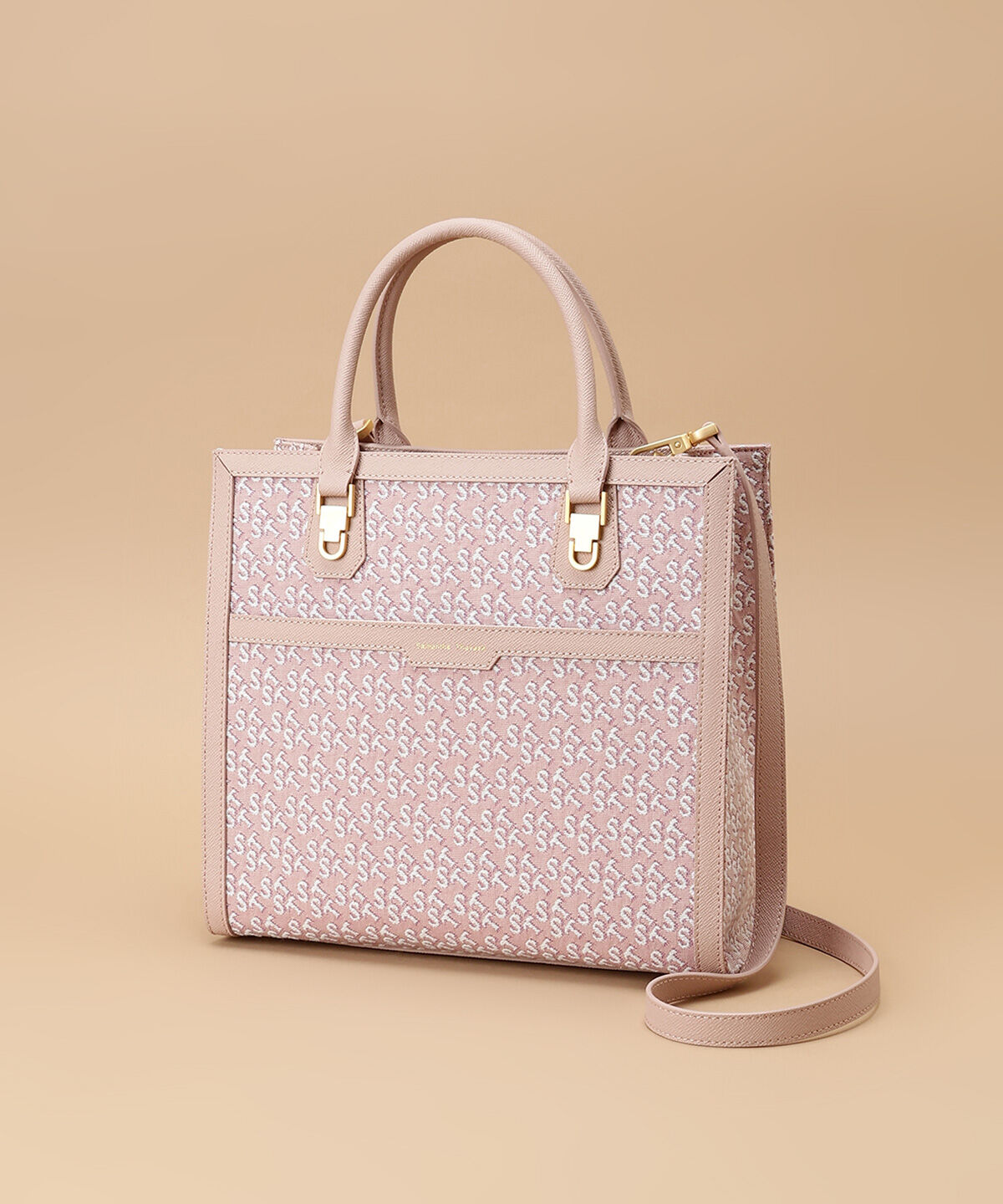 Samantha Thavasa「ST Jacquard シルエット スクエアトートバッグ」|トートバッグ|