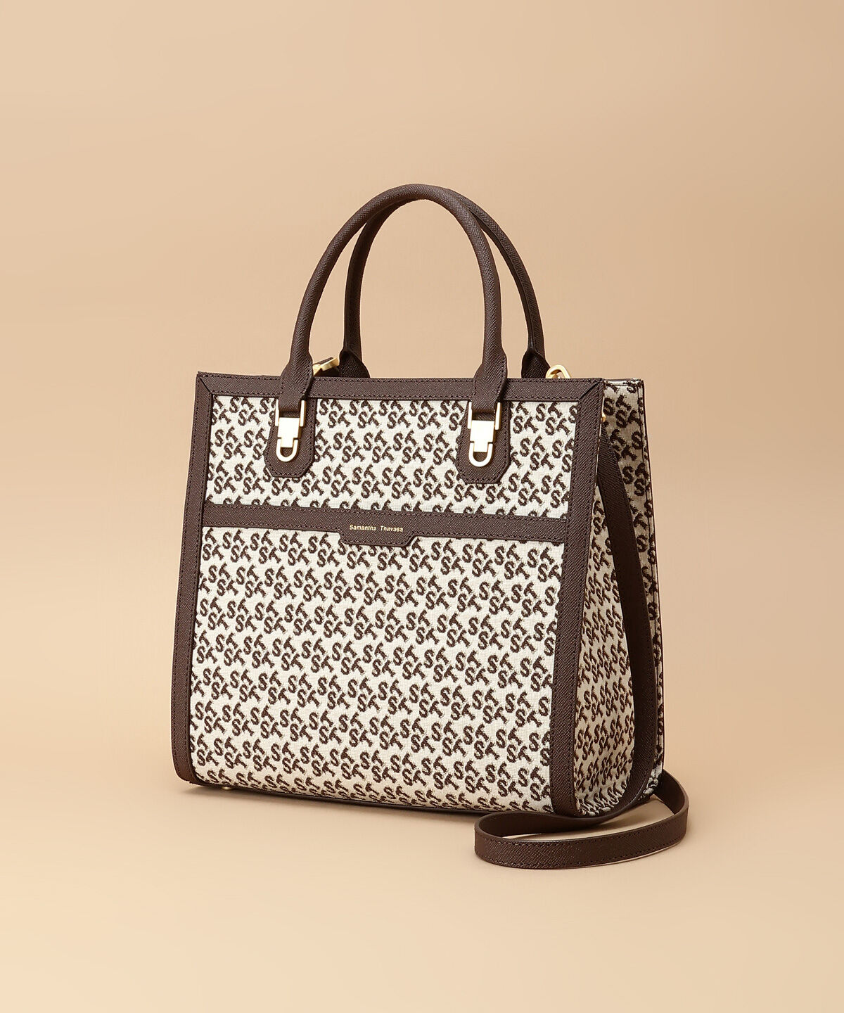 Samantha Thavasa「ST Jacquard シルエット スクエアトートバッグ」|トートバッグ|