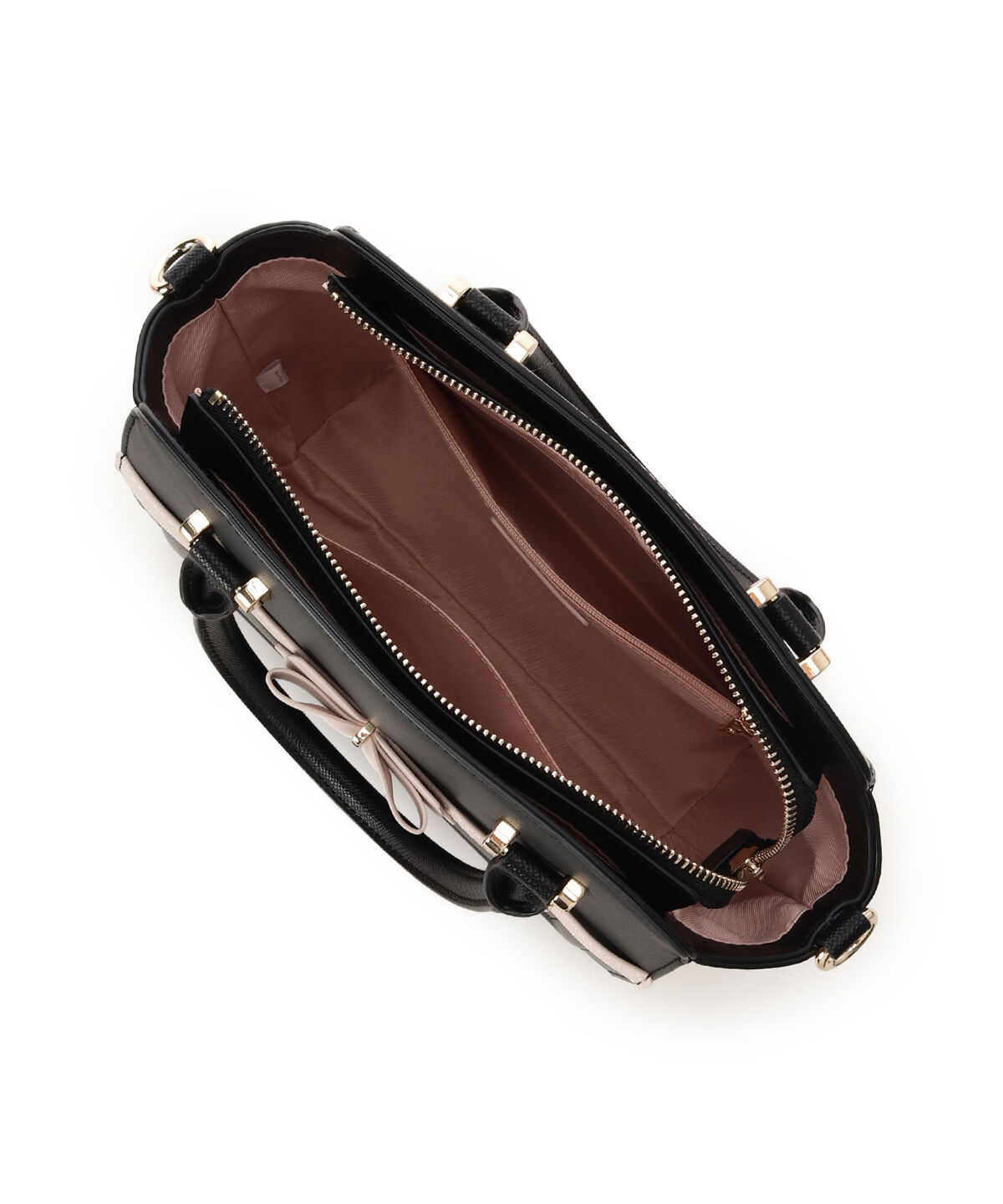 Samantha Vega「バイカラーアクセントリボンハンドバッグ」|ハンドバッグ|