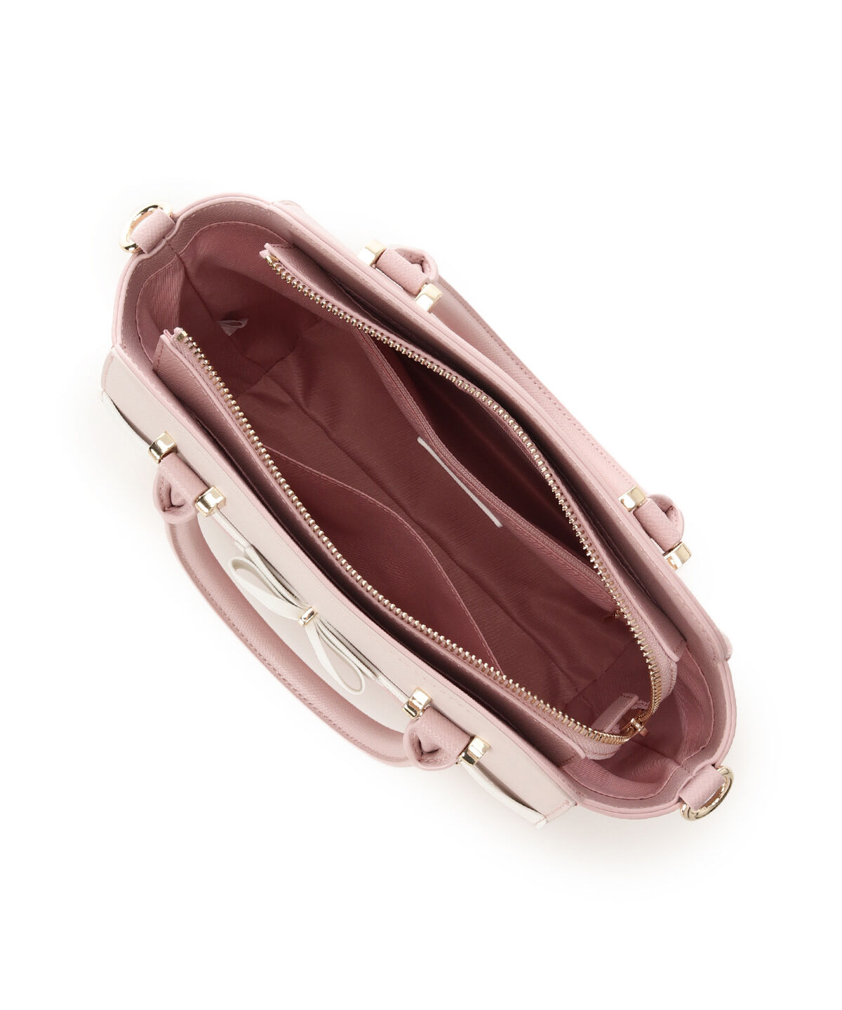 Samantha Vega「バイカラーアクセントリボンハンドバッグ」|ハンドバッグ|