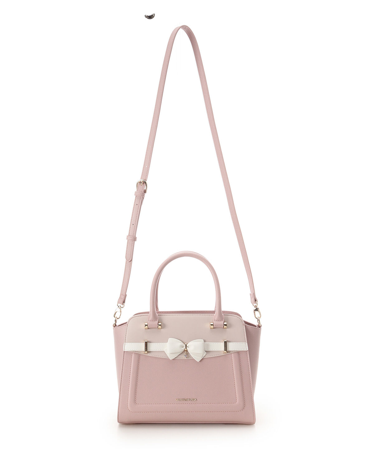 Samantha Vega「バイカラーアクセントリボンハンドバッグ」|ハンドバッグ|