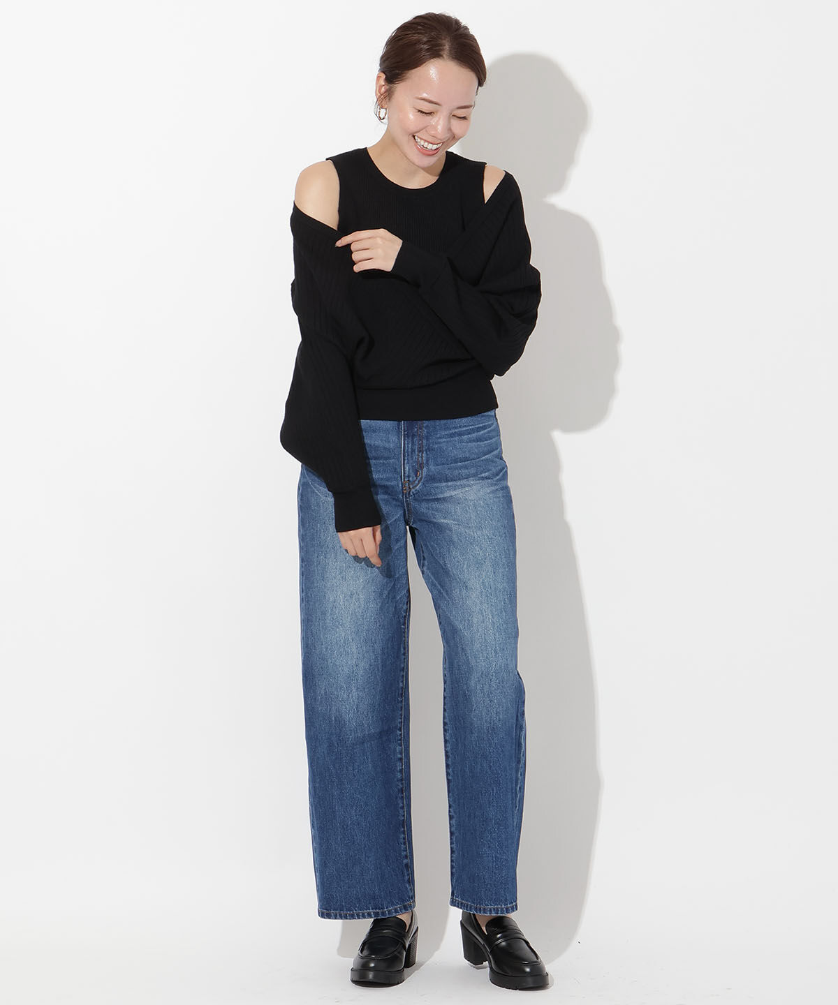 アンドクチュール「デニムバギーパンツ」|その他|