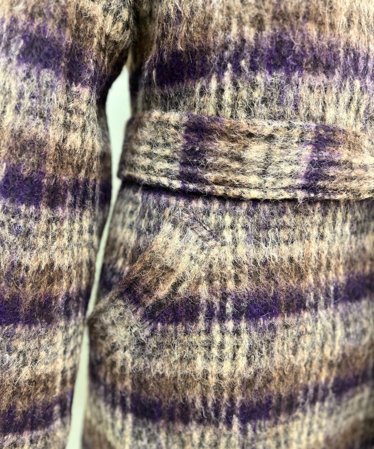 アンドクチュール「アルパカシャギーチェックロングコート」|その他|