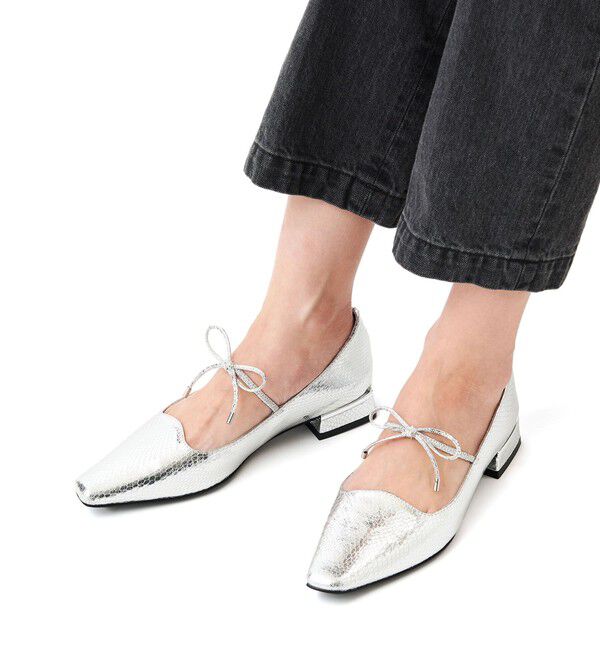 ODETTE E ODILE「＜SY＞ウェーブカットリボン フラット25●&uarr;」|パンプス|