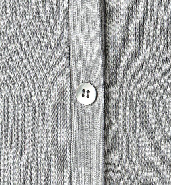 UNITED ARROWS「シルクリブ Vネック ロングカーディガン」|カーディガン|