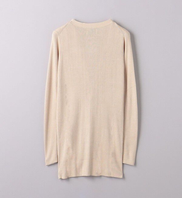 UNITED ARROWS「シルクリブ Vネック ロングカーディガン」|カーディガン|