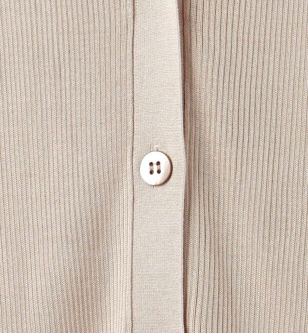 UNITED ARROWS「シルクリブ Vネック ロングカーディガン」|カーディガン|