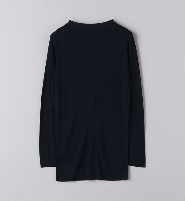 UNITED ARROWS「シルクリブ Vネック ロングカーディガン」|カーディガン|