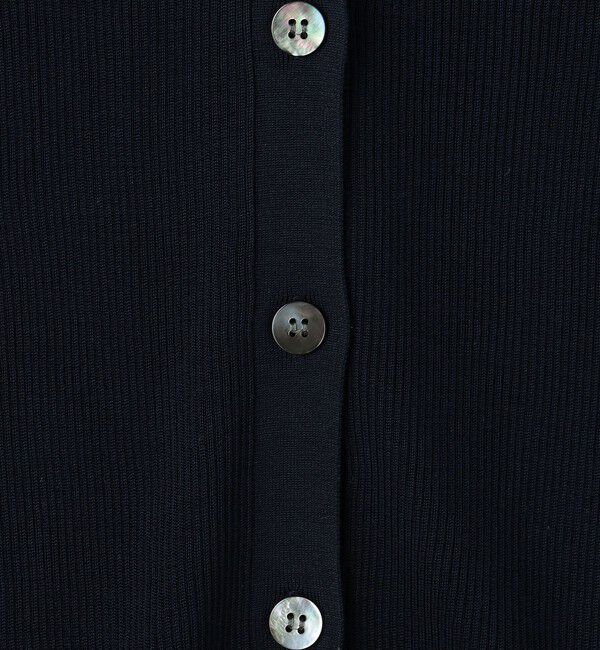 UNITED ARROWS「シルクリブ Vネック ロングカーディガン」|カーディガン|