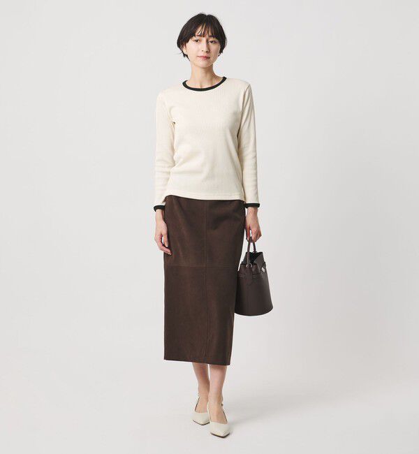 UNITED ARROWS「リブ バイカラー パイピング カットソー」|Tシャツ・カットソー|