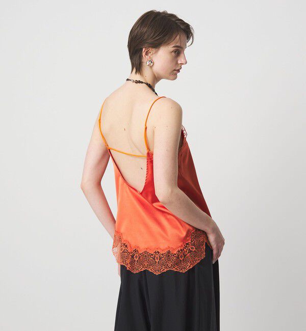 ASTRAET「＜ASTRAET＞サテン レース コンビ キャミソール」|シャツ・ブラウス|