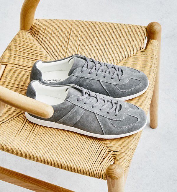 UNITED ARROWS green label relaxing「【別注】＜GERMAN TRAINeR＞GLR ジャーマントレーナー スエード スニーカー」|スニーカー|MD.GRAY