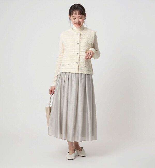 ミックスツイードライク ニット ジレ ベスト（UNITED ARROWS green