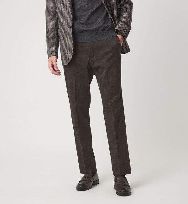 UNITED ARROWS green label relaxing「ポリエステルツイル スタンダード アジャスター スラックス」|スラックス|DK.BROWN