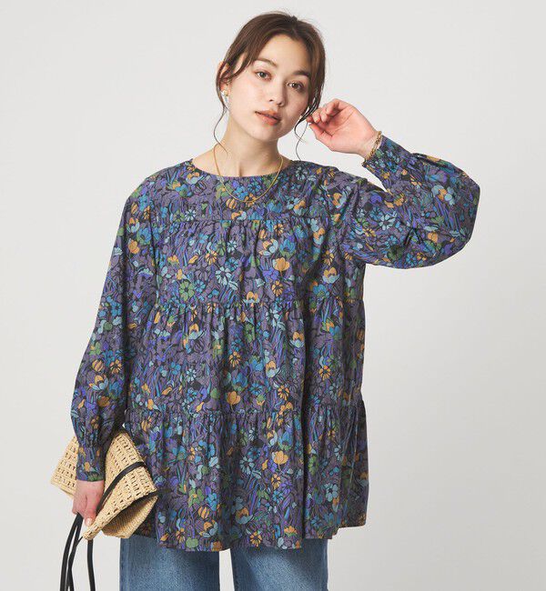 UNITED ARROWS green label relaxing「LIBERTY ティアード ブラウス」|シャツ・ブラウス|