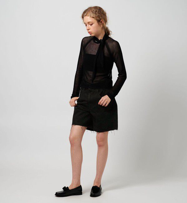 ATTISESSION「＜ATTISESSION＞ハーフ デニム パンツ/ブラック」|その他|