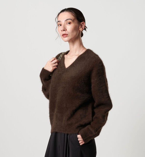 フォックスカシミヤブレンド Vネックニットプルオーバー（BEAUTY&YOUTH