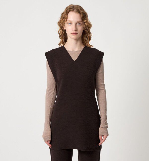 STEVEN ALAN「＜Steven Alan＞ウール カシミヤ ロング ベスト」|ニット・セーター|