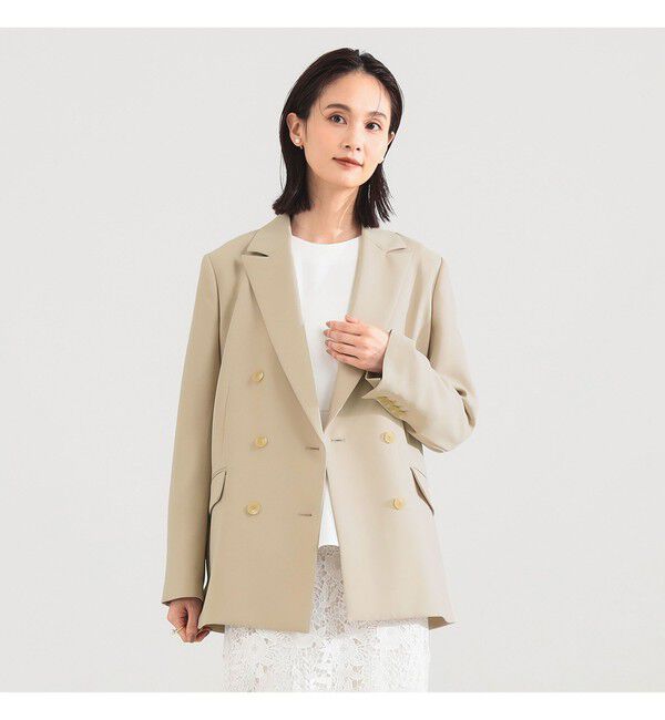 Demi-Luxe BEAMS 「ソフト ボクシー ジャケット＊」|ダッフルコート|BEIGE