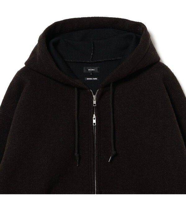 BEAMS「ワイドショートフィット スライバー フルジップ フーディ」|ブルゾン・スタジャン|