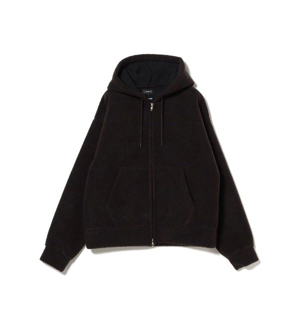 BEAMS「ワイドショートフィット スライバー フルジップ フーディ」|ブルゾン・スタジャン|