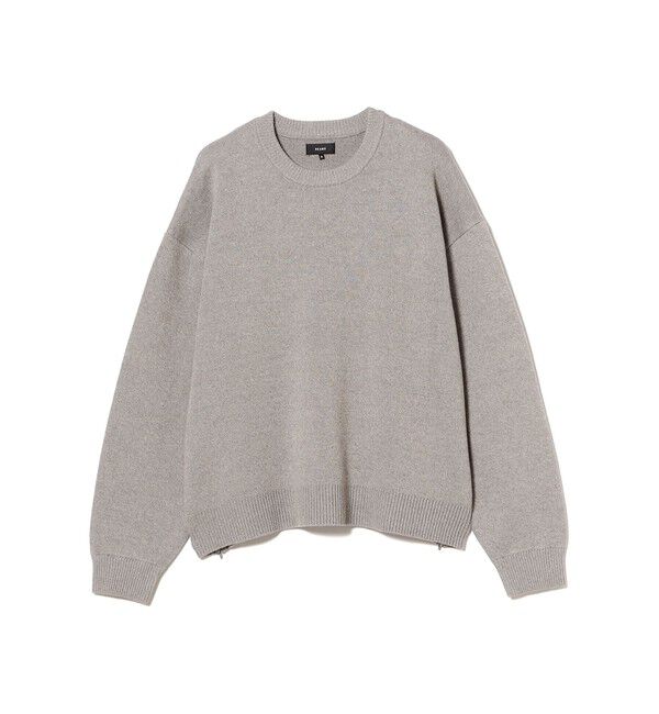 BEAMS「ワイドショートフィット 12ゲージ スリットニット」|ニット・セーター|