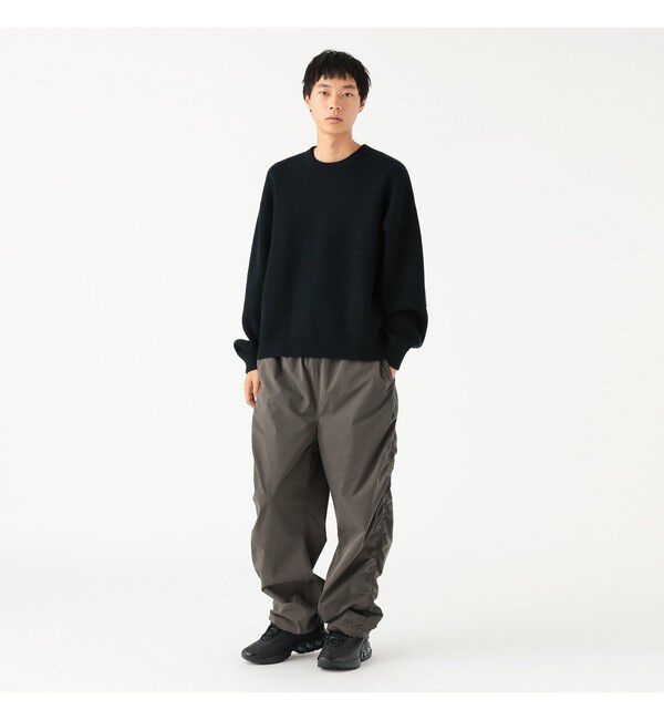 BEAMS「ワイドショートフィット 12ゲージ スリットニット」|ニット・セーター|