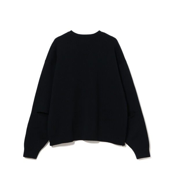 BEAMS「ワイドショートフィット 12ゲージ スリットニット」|ニット・セーター|