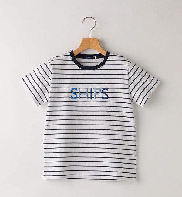 SHIPS KIDS「SHIPS KIDS:80～90cm / SHIPS ロゴ TEE」|Tシャツ・カットソー|ダークブルー