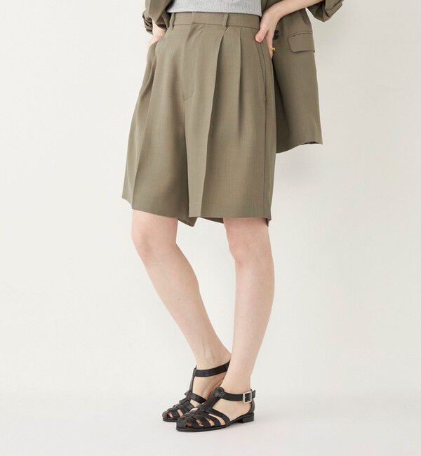 SHIPS Colors 「SHIPS Colors:〈手洗い可能〉クリスピー タック ショーツ(セットアップ対応可能)」|その他|