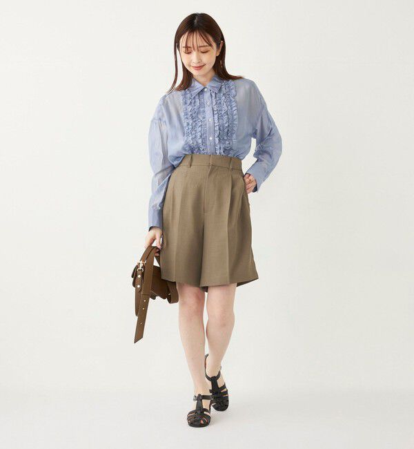 SHIPS Colors 「SHIPS Colors:〈手洗い可能〉クリスピー タック ショーツ(セットアップ対応可能)」|その他|