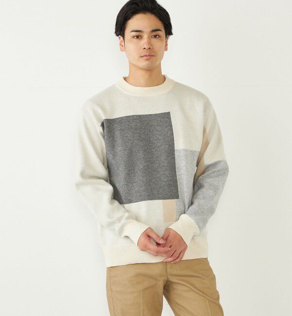 SHIPS Colors 「SHIPS Colors:〈洗濯機可能〉総柄 ジャカード ニット」|ニット・セーター|