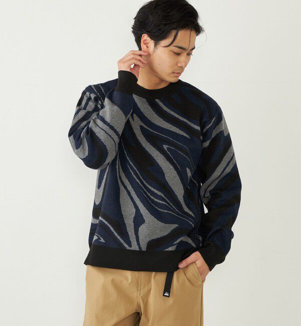 SHIPS Colors 「SHIPS Colors:〈洗濯機可能〉総柄 ジャカード ニット」|ニット・セーター|