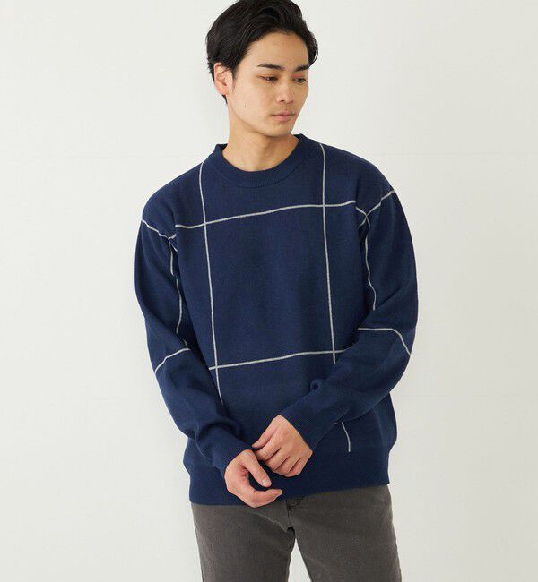 SHIPS Colors 「SHIPS Colors:〈洗濯機可能〉総柄 ジャカード ニット」|ニット・セーター|