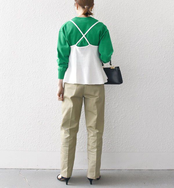 SHIPS any「SHIPS any:〈手洗い可能〉バルキー シアー フレア ニット キャミソール」|キャミソール|