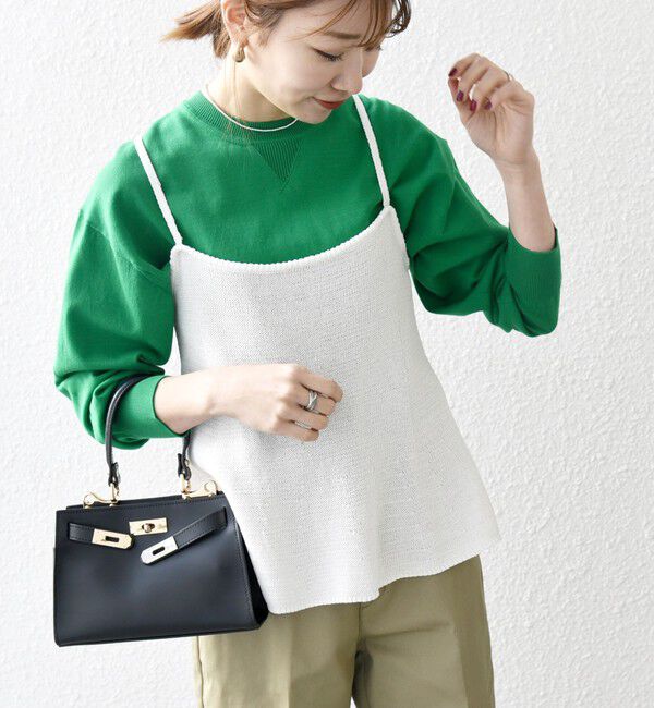 SHIPS any「SHIPS any:〈手洗い可能〉バルキー シアー フレア ニット キャミソール」|キャミソール|